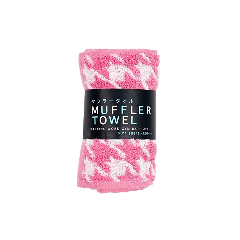 Yagiharu Scarf Towel, Pink, Width 5.9 inches (15 cm) x