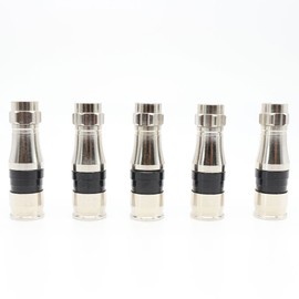 ANHAN (5PACK) F Type RG11 Cable Adapter Compression Coax Connectors Fittings RG11 Wire Connector with Push-up Pin