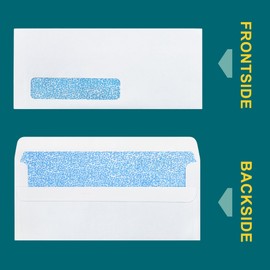 #10 Left Window Envelopes Self Seal - 20/pack - 4 1/8 x 9 1/2 inch - Business Envelopes #10 with Flip & Seal Closure, Security Tinted Envelopes for Invoices & Statements - White Envelopes Letter Size