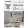 Ceramic Double Sponge Holder with Soap Tray, 2-Slot Countertop Sink