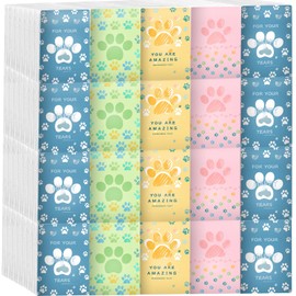 Dunzoom 150 Packs Dog Paw Travel Tissue Bulks, Pocket Size Facial Tissues Mini 3-Ply Sheets 1200 Count Individual Small Size for Travel School Birthday Wedding Party Favors