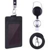 Vertical Wisdompro PU Leather ID Card Holder, Double Sided Pocket,