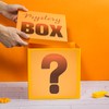 Mystery Gift Box with Lid, Fun Orange Question Mark Design,