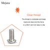 Metuja M6-1.0x16mm Button Head Socket Cap Bolts Screws（25pcs）, Stainless Steel,