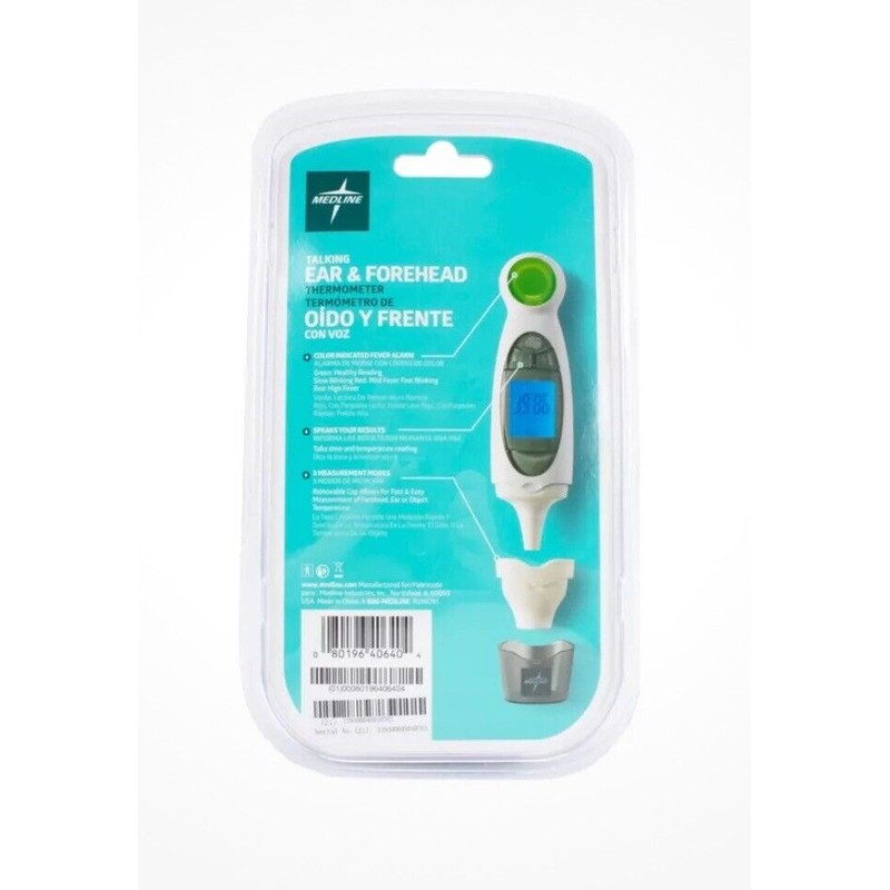 MEDLINE TALKING INFRARED THERMOMETER FOR EAR & FOREHEAD MEASURES 5