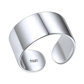 PROSILVER 925 Sterling Silver Toe Rings for Women, Non Tarnish Silver Toe Rings, Open Adjustable Band Toe Ring for Summer Beach