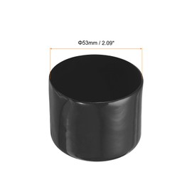 Rebower 4 Pack Screw Thread Protector Cover Rubber End Caps, [for Screw, Bolt, Rod End Cap] - 2 1/16"(53mm) ID/Black