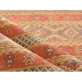 Kilim Pattern Upholstery Fabric Kilim Bohemian Boho Tapestry Tribal Southwestern Turkish Persian Moroccan Mexican Ethnic Fabric by The Yard Meter (1) (1 Yard (55" x 36"))