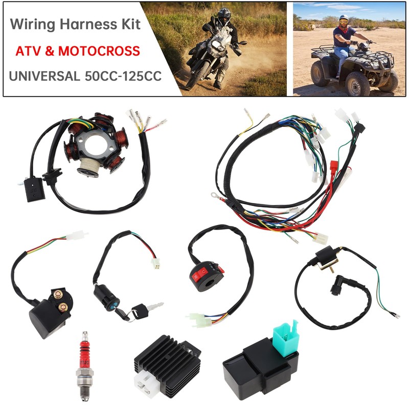 Windance 9PCS Complete 6-Coil 5-Wire CDI Electrics Kit with Solenoid