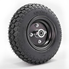 Felixstory 4.10/3.50-6 Tire and Wheel Assemblies, Replacement for 13x4.00-6 Tire, with 1.96" Offset Hub and 0.59" Bushings, for Hand Trucks Garden Cart Wheelbarrow