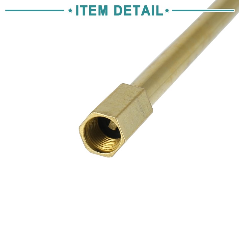 ACROPIX Universal 140mm/5.51" Long Brass Car Tire Valve Extension Adapter