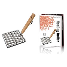 North Point Hot Dog Roller - Heavy-Duty Stainless-Steel Construction, Detachable Handle for Easy Rolling and Lifting, Grill up to 5 Hot Dogs at a Time