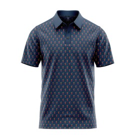 Funny Golf Polo Men Shirts - Short Sleeve UPF Quick Dry Fit Performance Moisture Wicking Stretch Crazy Summer Casual Tropical (US, Alpha, Large, Regular, Regular, Bloody Mary)