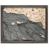 Santa Barbara/Channel Islands 3-D Nautical Wood Chart, Grey Frame, 16"