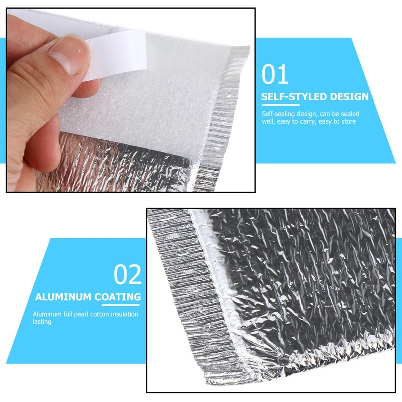 CAXUSD 20pcs Reusable Pouches for Thermal Insulated Temperature Controlled Packaging