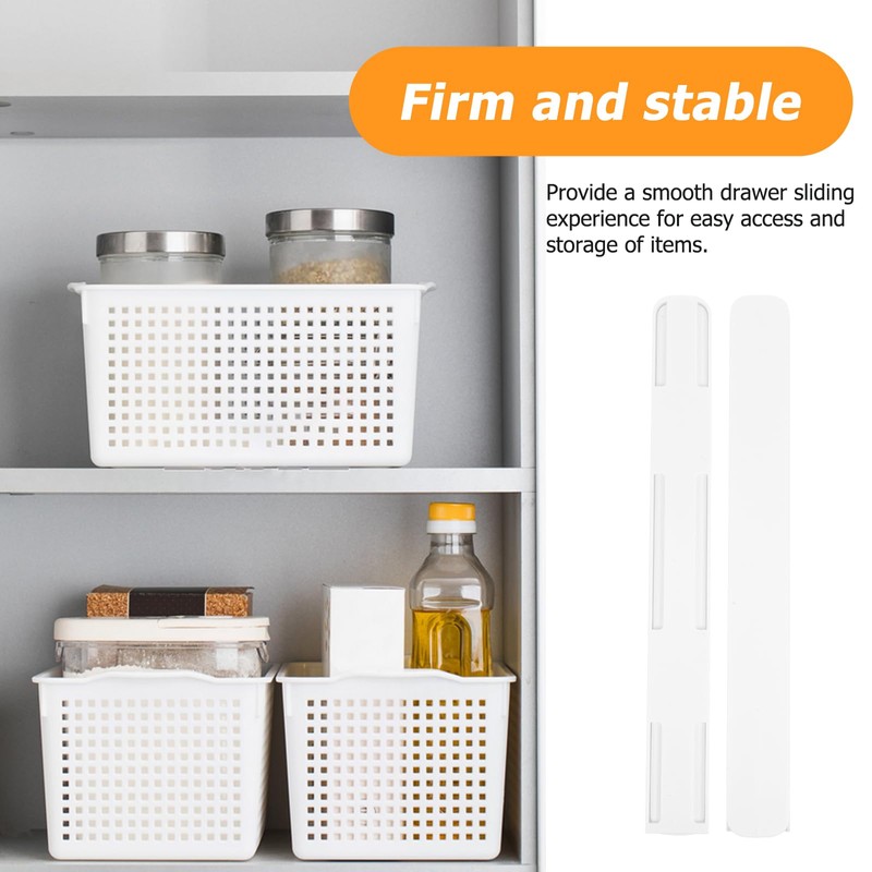 DOITOOL 6 Pcs Slide Rail Accessories Drawer Rails Peel and