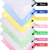 TUPARKA Pack of 14 Document Wallets A5 Plastic Zip Wallets