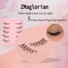 ZMaglorian Half Eyelashes Natural False Eyelashes Clear Band Pair Lashes