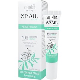 Victoria Beauty Snail Extract Eye Contour Cream, 15 mL, Revitalizing with 10% Energizing Complex, Asian Rituals
