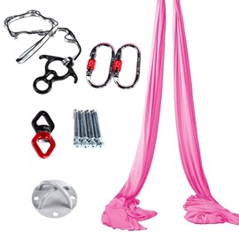 Aerial Silks Yoga Hammock, 881LBS capacity Hammock Aerial Pilates with Full Rigging Hardware, 2.8M Yoga Swing Flying for Acrobatic Dance, Air Yoga, Aerial Yoga Hammock