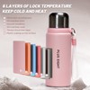 pluseight Insulated Water Bottle with Straw, 600ml Leak Proof 18/8