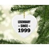 Designsify Christmas Tree Decoration, 25th Birthday Legendary Since 1999, Heart