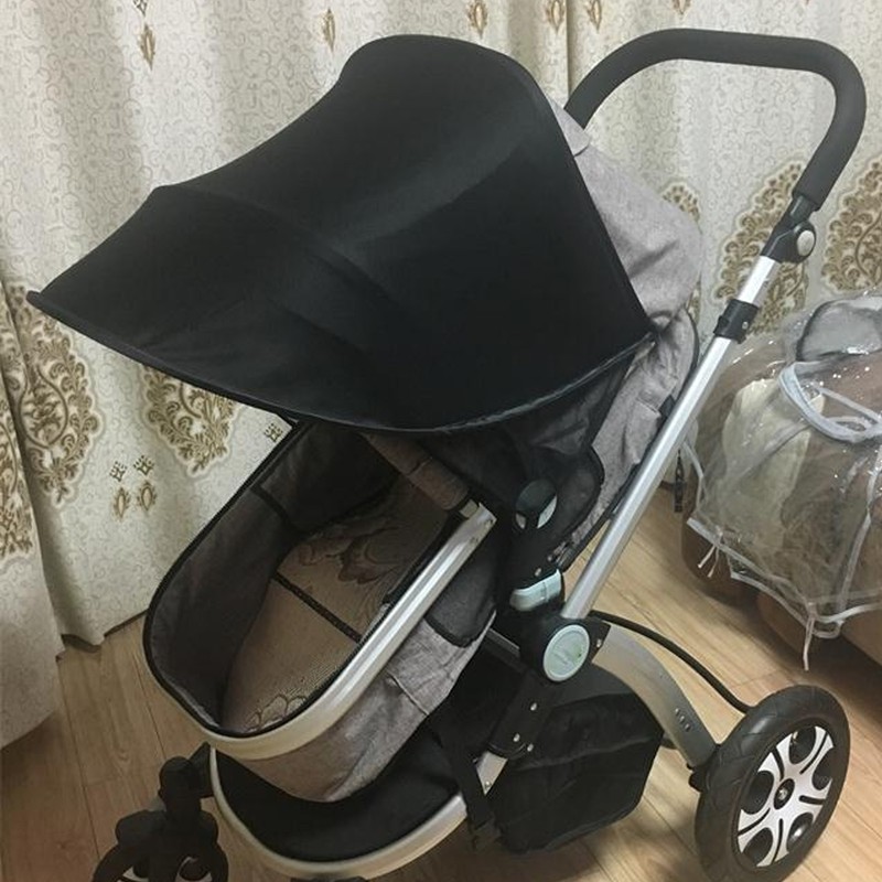 Baby Stroller Sun Shade See Through Windproof Rain Proof Bassinet