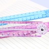 2 PCS Folding Ruler, 30cm Foldable Ruler Clear Ruler 15cm