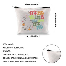 WCGXKO Silly Goose Gift Goose Lover Gift It's Me Hi I'm A Silly Goose Zipper Pouch Makeup Bag (SILLY GOOSE)