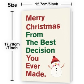 Funny Christmas Card for Men, Husband, Boyfriend, Him, Unique Christmas Gifts for Men, Husband, Boyfriend, Him, Xmas Card, with Envelopes