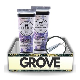 GROVE Goat Milk Lavender Vanilla Scent Hand Cream 1 oz Bundle with Nail Clipper - Nourishing Goat Milk Hand Cream for Hydrated Skin - Revitalizing Goat Milk Cream for Soft Skin - (3 Items)