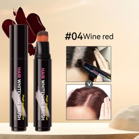 Haarfarbstift und Haar-Fixing-Creme für fliegende Haare, Haarfärbemittel, Haarfarbe Stift Temporäre Hair Color, Haarschutz und sanfte Pflege, Geeignet für alle Haartypen, weinrot, ranfabang (1, 10)