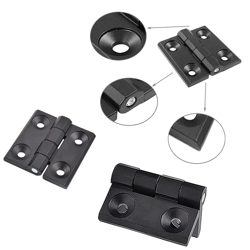 Pack of 4 Metal Hinge, Black Folding Hinge, Door Hinges,