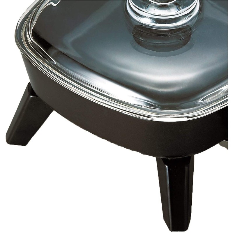 Brentwood SK-45 6" Non-Stick Electric Skillet with Glass Lid, Black,