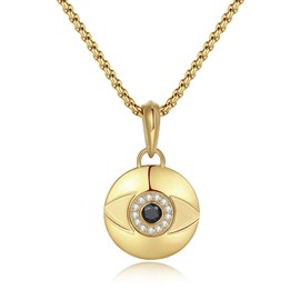 GAVU Men’s Stainless Steel Pendant Necklace, Protection Necklace Evil Eye Necklace for Men, Gold Necklace for Men 55cm