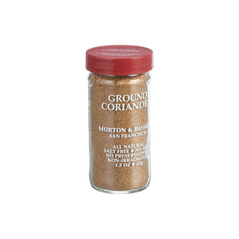 Morton & Bassett Ground Coriander, 1.5oz – Salt-Free, Non-GMO, Spice