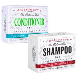 J.R.LIGGETT’S Original Formula & Conditioner - 1 Shampoo Bar & 1 Conditioner Bar - Plant-Based Nourishing Shampoo and Conditioner Bar for All Hair Types - Sulfate-Free for Healthy Hair - 2-pack