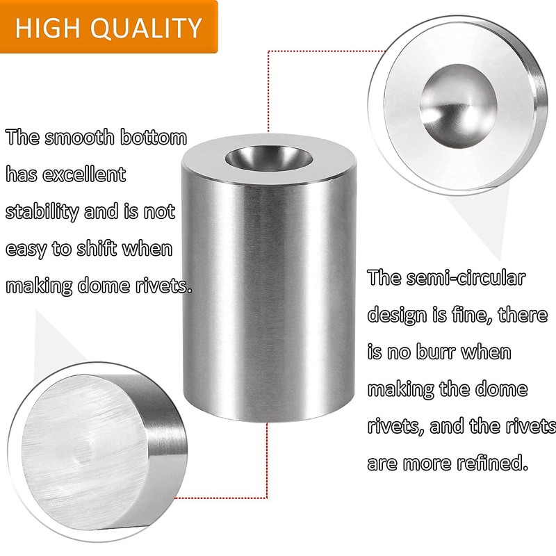 Heavy Duty Blacksmith Rivet Doming Tools Heading & Bottom for