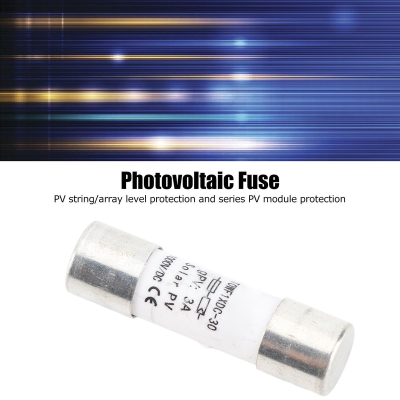 5Pcs Fuse Tube Photovoltaic Protection Set Kit 1000V DC 10x38mm