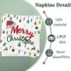 Pack of 50 Christmas Napkins Colourful Mixed Napkins Red White