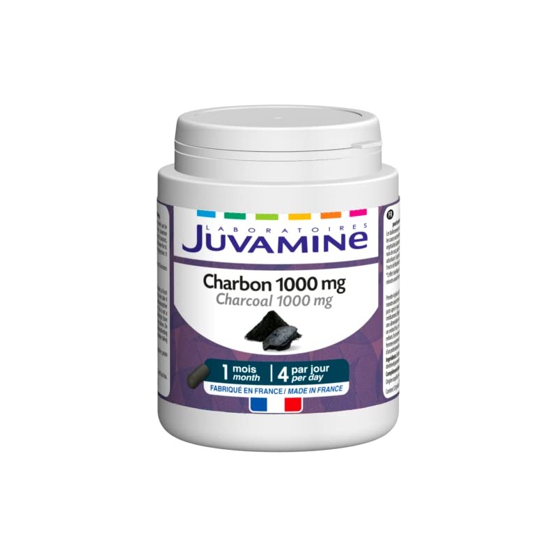 JUVAMINE - Kohle 1000 mg – Blähungen – Format 1
