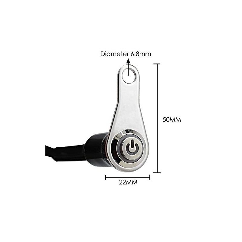 Motorcycle Handlebar Switch ATV Bike 12V LED Headlight Fog Light