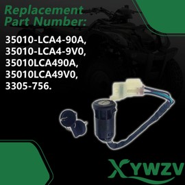 35010-LCA4-90A Ignition Key Switch Fit for Kymco ATV MXU 50 150(LB30AA and 2009-2010) for Arctic Cat Utility 150 2x4 2009-2019,Ignition Switch Lock Set Replace 35010-LCA4-90A 35010-LCA4-9V0 3305-756