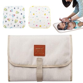 Tragbare Wickelunterlage,Wickelunterlage Unterwegs,Faltbare Wickelunterlage,Wickelunterlage Unterwegs für Babys,Wiederverwendbare Baby Wickelauflage,Wickelunterlage Waschbar Reise