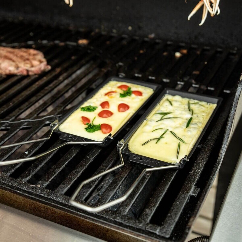 BOSKA Stainless Steel Cheese Barbeclette - Raclette Cheese Pan with