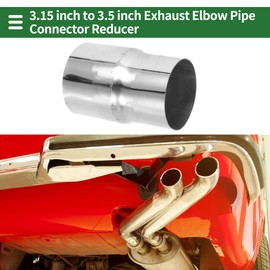 Motoforti 3.15" OD to 3.5" OD Mandrel Exhaust Pipe Adapter Concentric Reducer Car Exhaust Pipe Tubing Piping Adapter 5inch/127mm Length T304 Stainless Steel Silver Tone 4 Pcs