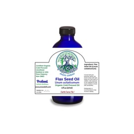 Organic Flax Seed Linseed Oil | RAW Virgin Unfiltered Cold Pressed | NON GMO High OMEGAS Healthy Essential Fatty Acids | Linum usitatissmum |
