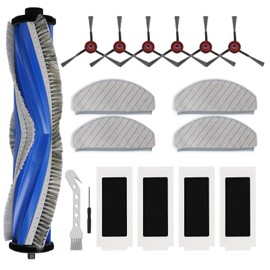 15 PCS Accessories for ECOVACS DEEBOT N20 Plus/ N20 PRO Plus Robot Vacuum, Replacement Parts Main Brush, Side Brush, Mop Pad, Filter