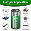 Rechargeable D Batteries 6 Pack with USB-C Charging Cable,1.5V Lithium