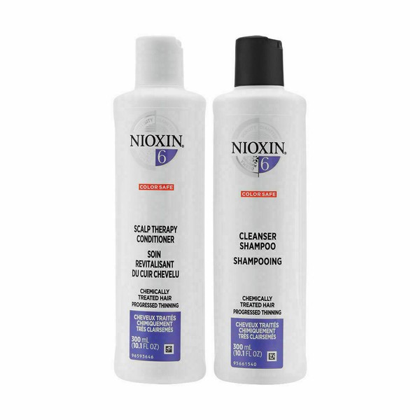 Nioxin System 6 Cleanser Shampoo & Scalp Therapy Conditioner 10.1 oz (New) Duo